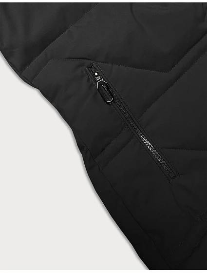 Černá dámská zimní bunda s kapucí model 21783432 - J.STYLE