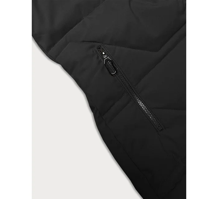 Černá dámská zimní bunda s kapucí model 21783432 - J.STYLE