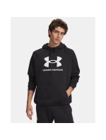 Mikina Under Armour Rival Fleece Logo Hoodie - čierna/biela Mikina Under Armour Rival Fleece Logo Hoodie - čierna/biela