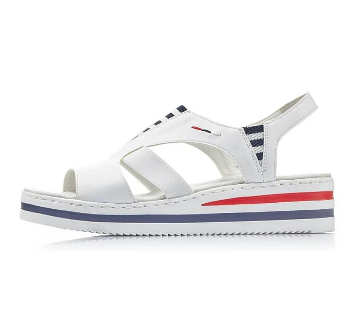 Sandály na platformě W model 22082975 bílé Rieker - Inny