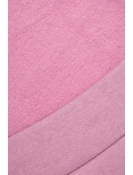 Šaty s kapucňou a bočným rázporkom tmavo ružové