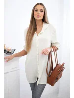 Bavlněná mušelínová košile světle béžová Bavlněná mušelínová košile světle béžová