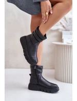 Dámské Kožené Boty na Zip S  Černé model 21673708 - Zazoo