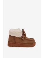Dámské sněhule z přírodní semiš model 21714062 Camel - D.Franklin