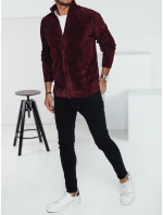 Pánsky bordový sveter bez gombíkov FashionStreet WX2233