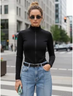 Dámská mikina na zip se stojáčkem černá Dstreet model 21996346 - FashionStreet