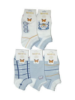 Dámske ponožky WiK Butterfly 4806 light blue 35-42