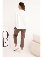 Dámský komplet máslový s kontrastní kapsou fango Dámský komplet máslový s kontrastní kapsou fango