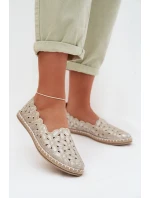 Dámské nazouvací baleríny s květinami zlaté model 22026526 - EVENTO