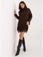 Sweter CH SW model 21776433 ciemny brązowy - FPrice Sweter CH SW model 21776433 ciemny brązowy - FPrice