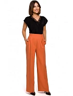 S206 Top s čipkovým výstrihom - čierny