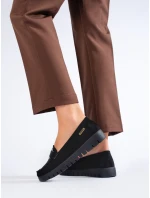 Originální černé dámské mokasíny platforma Originální černé dámské mokasíny platforma