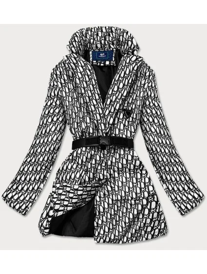 Lehká bílá dámská bunda s páskem model 15846257 - Ann Gissy Lehká bílá dámská bunda s páskem model 15846257 - Ann Gissy