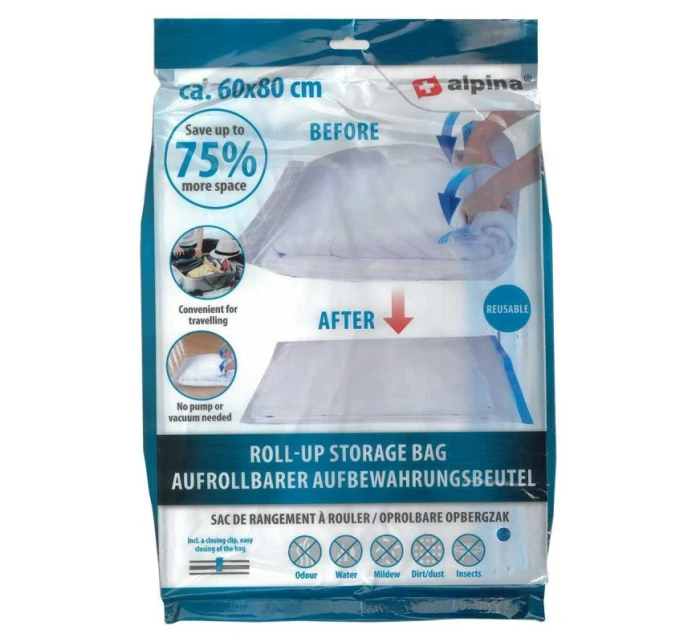 Vak na oblečenie, posteľnú bielizeň 60x80cm ALPINA
