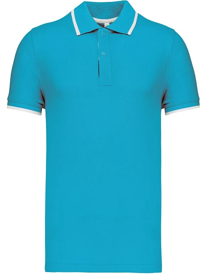 Kariban K 245 Pánske kontrastné polo tričko z piké 20.K245 svetlo tyrkysová/biela/námornícka modrá Kariban K 245 Pánske kontrastné polo tričko z piké 20.K245 svetlo tyrkysová/biela/námornícka modrá