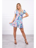 Květinové šaty s model 18746628 výstřihem mint - K-Fashion Květinové šaty s model 18746628 výstřihem mint - K-Fashion