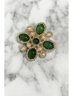 Brož model 18753463 2 zelená - K-Fashion Brož model 18753463 2 zelená - K-Fashion