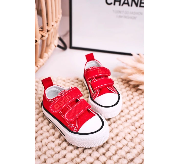 Dětské Tenisky Na Suchý Zip BIG STAR model 21545403 červené - Big Star Shoes Dětské Tenisky Na Suchý Zip BIG STAR model 21545403 červené - Big Star Shoes