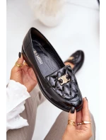 Kožené Lakované Mokasíny Se Zlatou Dekorací Laura model 21683149 Černé - Laura Messi