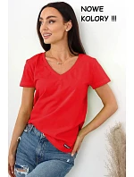 Dámske tričko s krátkym rukávom Serek brown - Off Pink