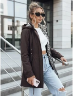 Kurtka parka damska z kapturem brązowa model 22028051 - FashionStreet