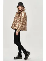 Zlatá dámská bunda s model 15837914 - Ann Gissy Zlatá dámská bunda s model 15837914 - Ann Gissy