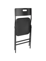 Stôl na stolovanie KOMPAKTNÝ STÔL 86,5x86,5x71 cm a 4 sedadlá ČIERNA