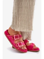 Dámské Pantofle S Přezkami A Dekorativním Fuchsie model 21696562 - Boto