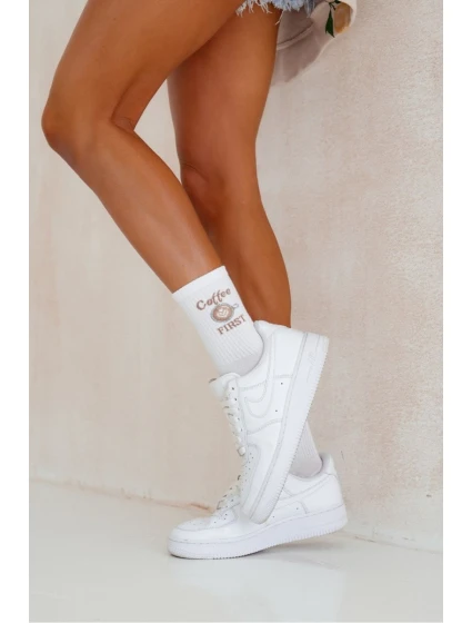 Dámské ponožky Coffee model 21713031 Bílé - Milena