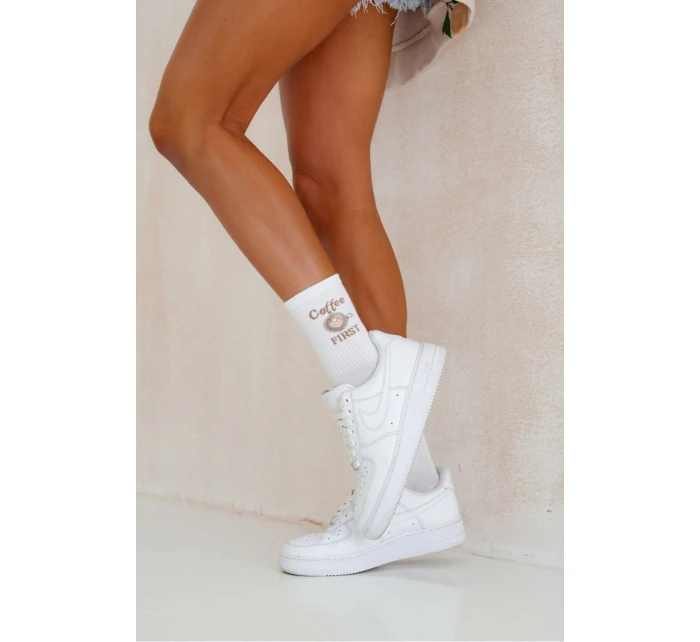 Dámské ponožky Coffee model 21713031 Bílé - Milena