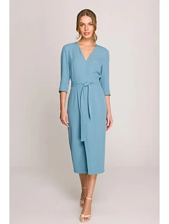 Šaty S396 tyrkysovo modré - Stylove