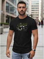 Pánske tričko s potlačou auta čierne FashionStreet NX5089R