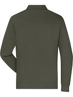 JN Pánské pracovní piqué polo s dlouhým rukávem 02. olive model 22533492 - Daiber
