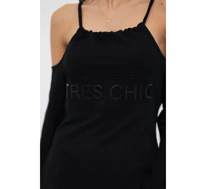 Šaty Tres Chic čierne