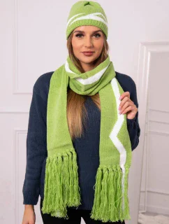 Dámska súprava so šatkou Jagna K356 pistácie