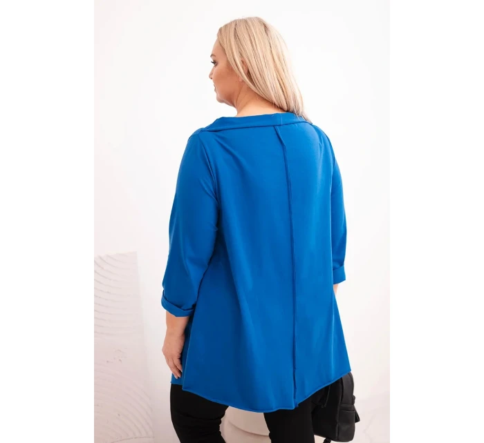 Dámske Plus veľkosť bavlnená blúzka asymetrické rukáv bez rukávov Khabra