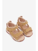 Kožené Dětské Sandály S  Béžové model 22031675 - Bartek S.A.