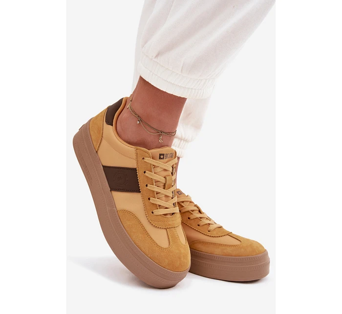 Dámské semišové tenisky Big Star TT274166 Žluté