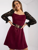 Dámske šaty-LK-SK-508840.22X-maroon