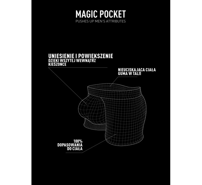Pánske boxerky ATLANTIC Magic Pocket - hnedé