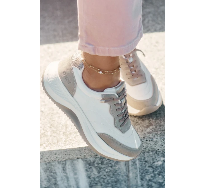 Dámske semišové tenisky na platforme Big Star HI-POLY SYSTEM - béžové Dámske semišové tenisky na platforme Big Star HI-POLY SYSTEM - béžové