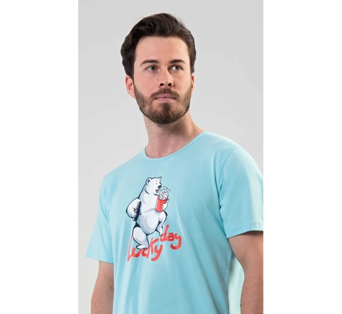 Pánská noční košile s krátkým rukávem Lucky model 17613327 - Vienetta MAN