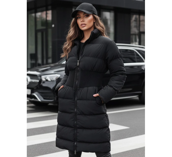 Dámská zimní dlouhá prošívaná bunda černá Dstreet model 21980641 - FashionStreet