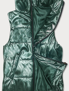 Krátká zelená dámská vesta se stojáčkem model 18202444 - S'WEST
