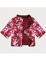 Dámska plus size bunda s 3/4 rukávmi Minoritská červená/mäkká (M23-7010-16)