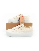 Lee Cooper Dámske šnurovacie športové topánky Beige Dámske tenisky na platforme