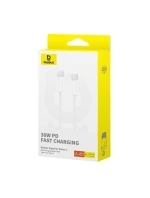 Kábel Baseus Superior typu C-Type C 30W 2m (biely)