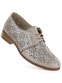 Dámske ažurové topánky oxford zlaté Potocki 12778