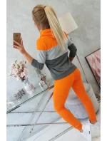 Oranžová+sivá farebná pruhovaná sada