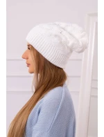Dámská čepice bílá model 18751877 - K-Fashion Dámská čepice bílá model 18751877 - K-Fashion